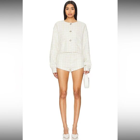 NWTs Lioness Set Coco - Jacket & Shorts in Speckled Porcelain - Picture 1 of 5